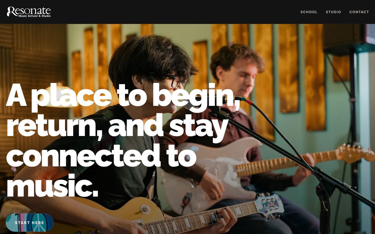 Resonate Music homepage