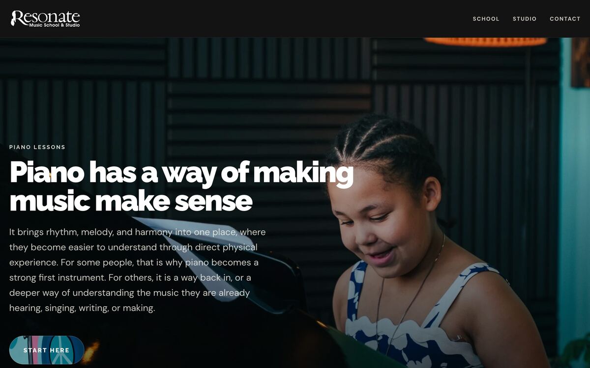 A Resonate Music instrument page